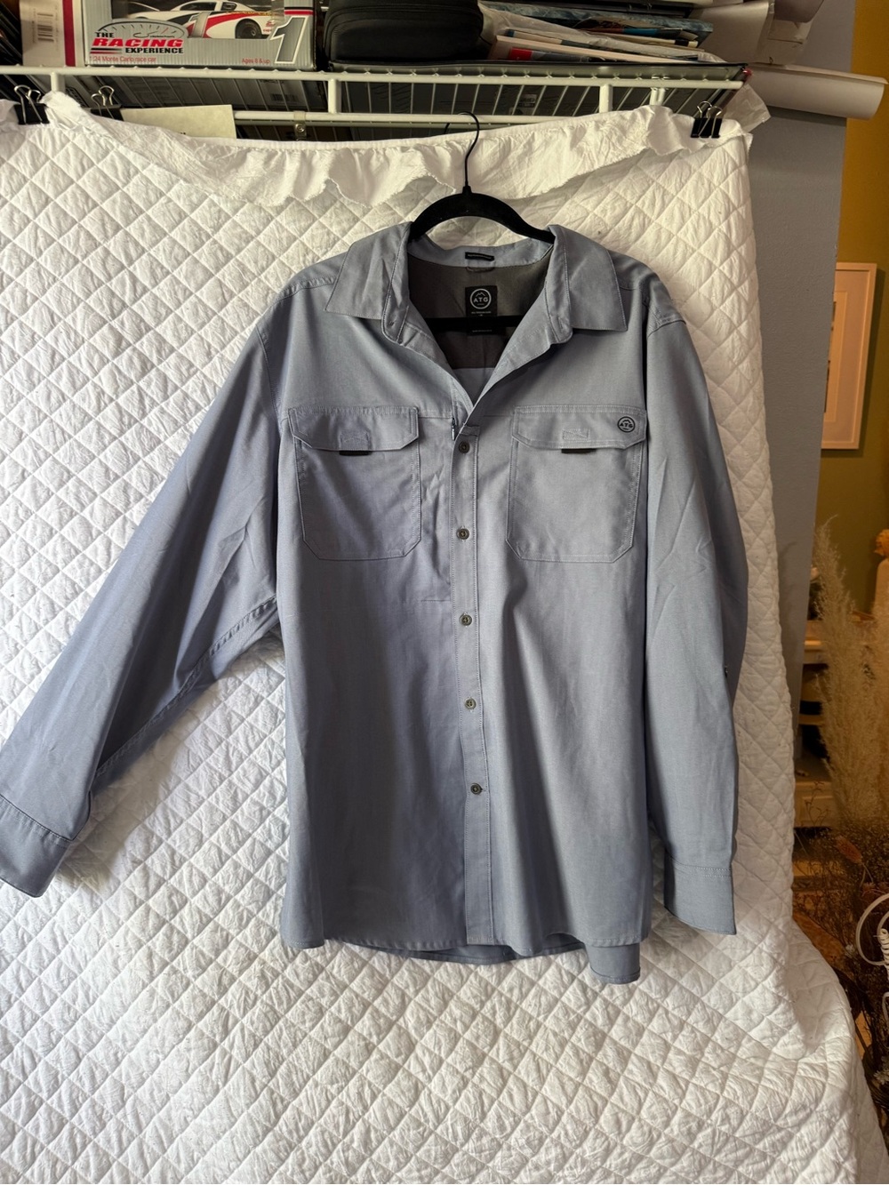 Wrangler ATG Light Blue Button-Up Shirt Jacket